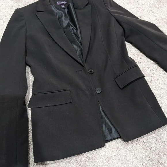 Long Tall Sally Blazer Black 2 Button size 6 - Picture 2 of 9
